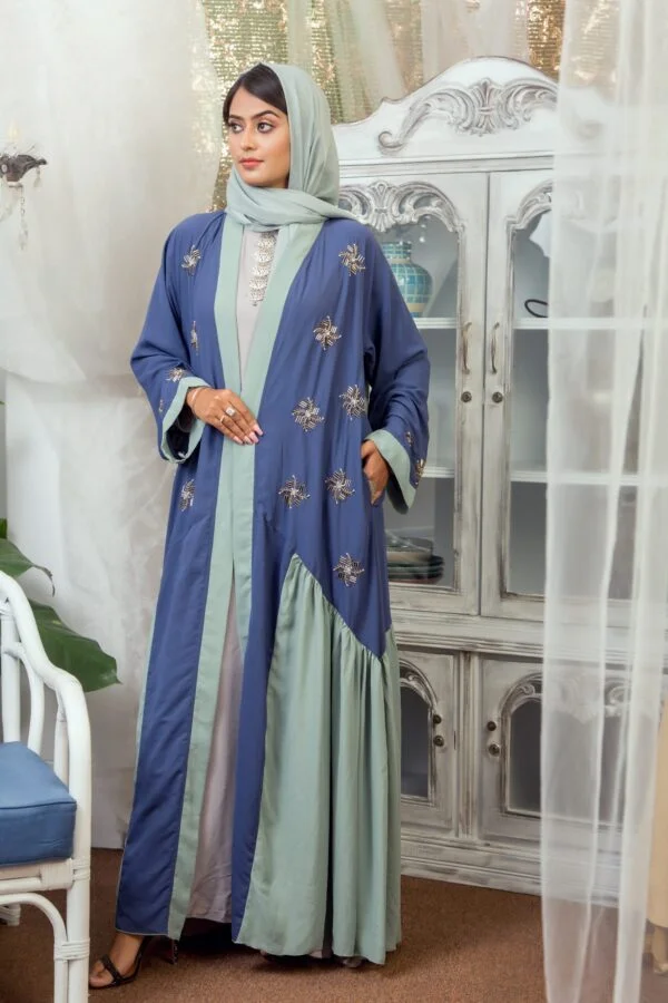 RUFFLE LAYER KIMONO-Skyblue