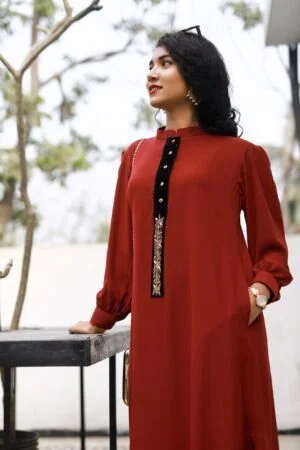 EXCLUSIVE CHERRY KABLI SET-Maroon