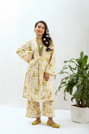 Tropical Co-Ord Set - Olive