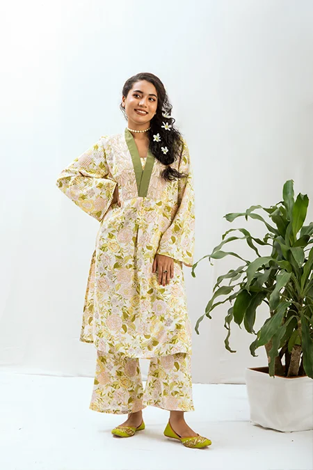 Tropical Co-Ord Set - Olive
