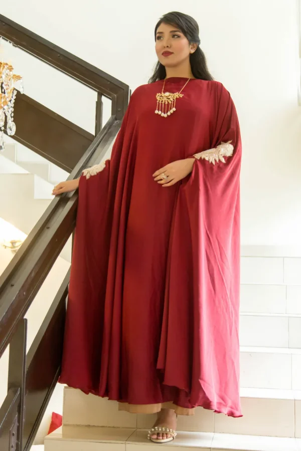 EMB Cape Gown – Maroon