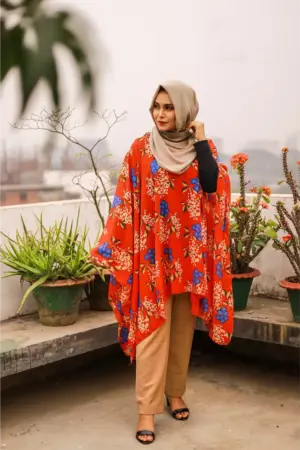 Poncho -  Red