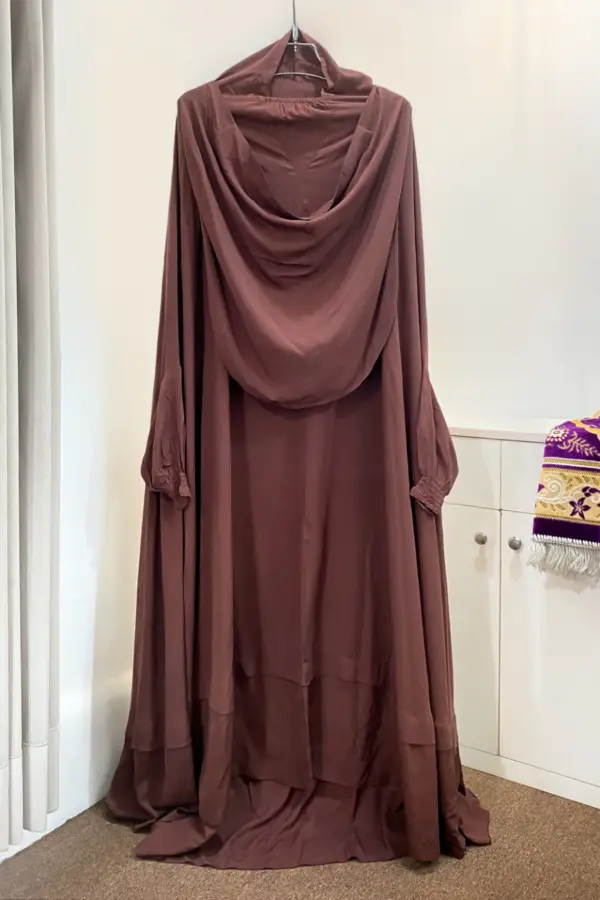 Linen Khimar - Coffee