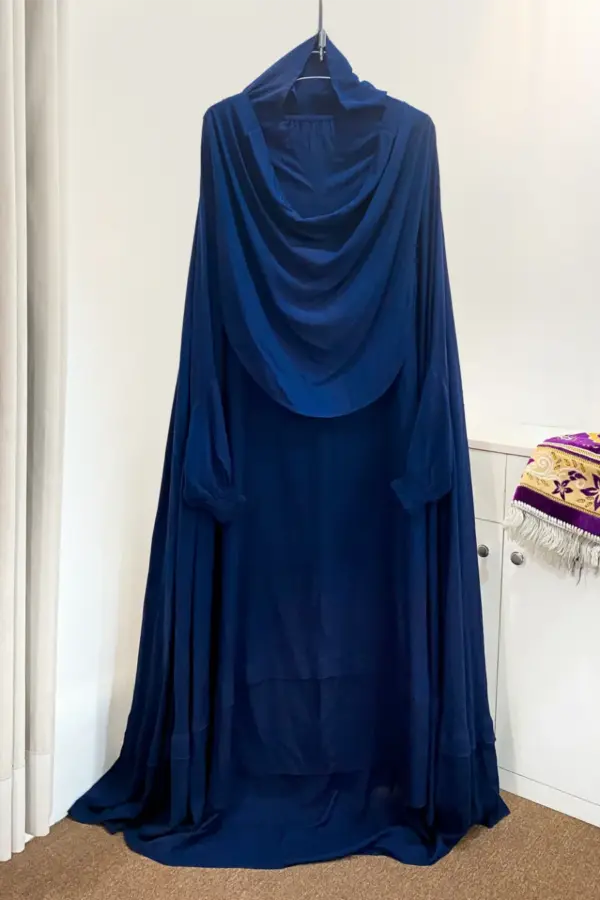 Linen Khimar - Navy