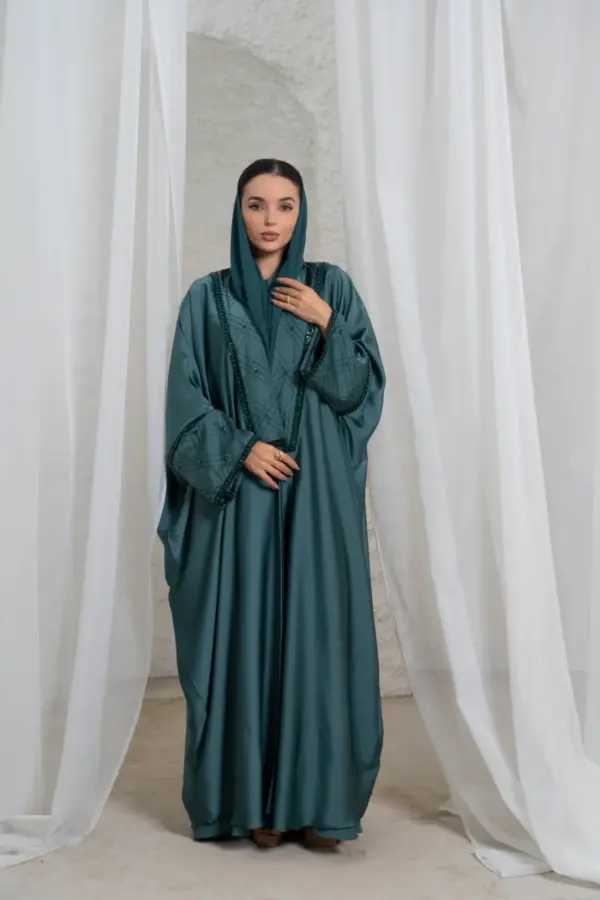 Preeta Knot abaya - Turquoise