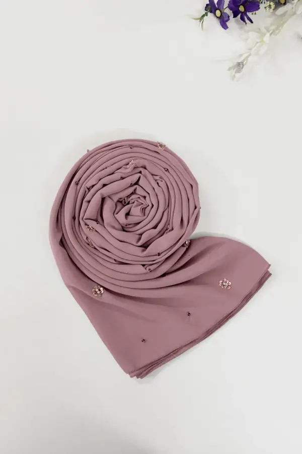 Beadsy Scarf - Dusty Pink