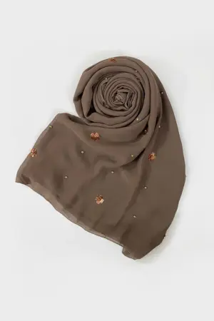 Beadsy Scarf - Coffee