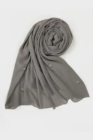 Beadsy Scarf - Grey