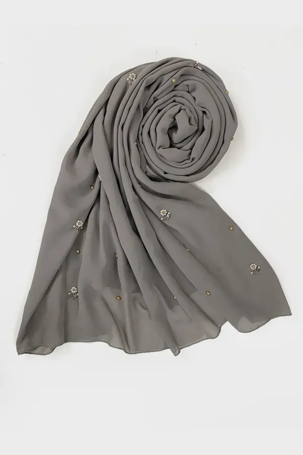 Beadsy Scarf - Grey