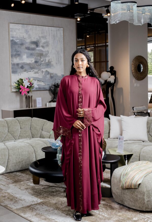 Aazrak Abaya - MAROON