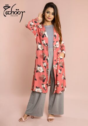 Print Shrug - Peach