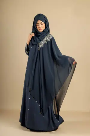 Filigree Abaya - NAVY