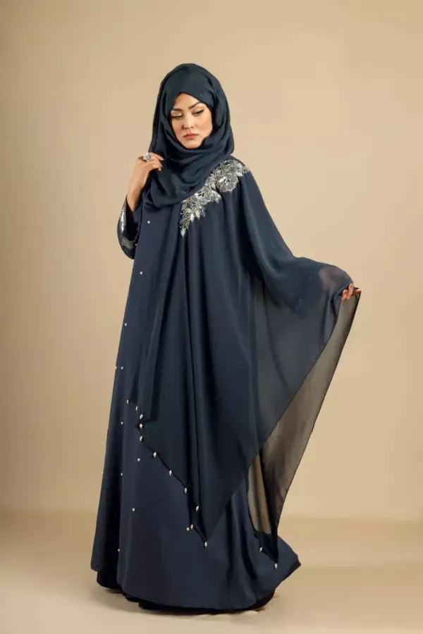 Filigree Abaya - NAVY