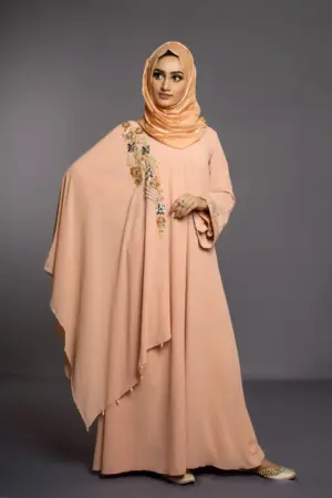 Filigree Abaya - PEACH