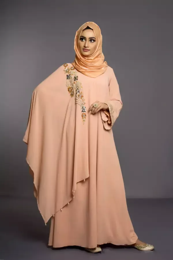 Filigree Abaya - PEACH
