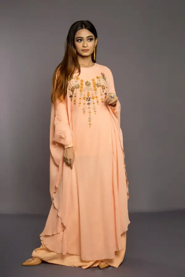 Beadsy Kaftan- Peach