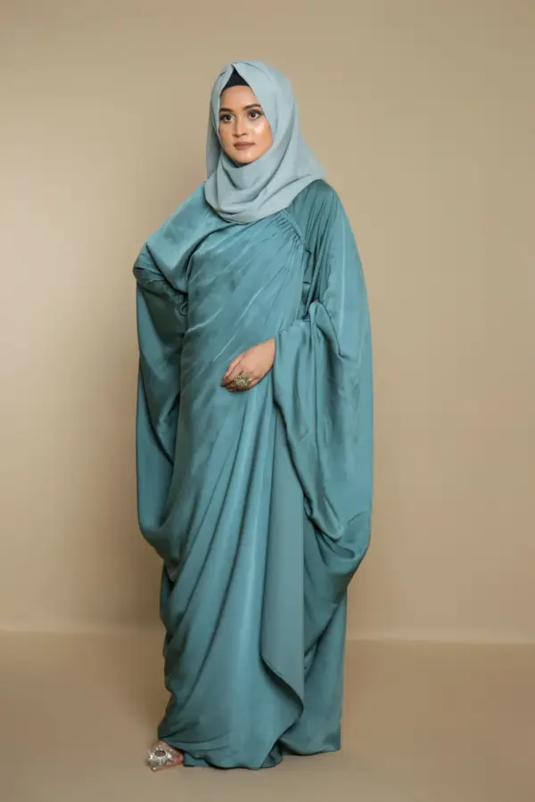 Solid Roman Abaya-TURQUOISE