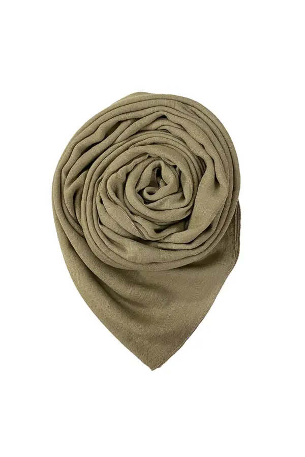 Cheese Cotton Scarf - Khaki