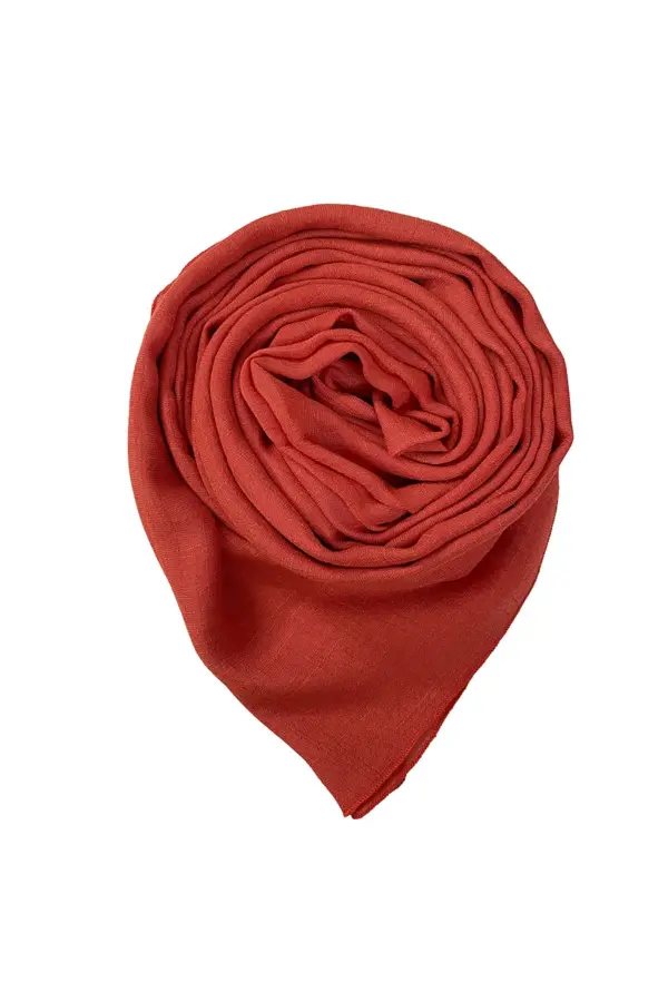 Cheese Cotton Scarf - Burnt Orange