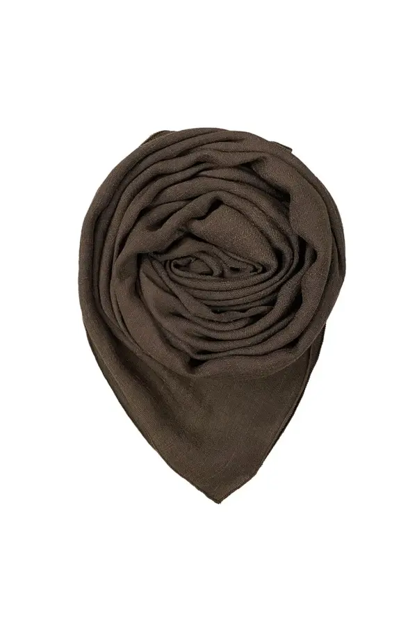 Cheese Cotton Scarf - Dark mocha