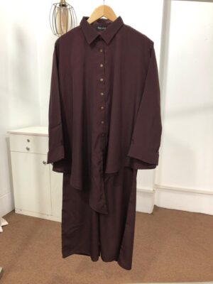 Asymmetric Co-Ord - Burgundy