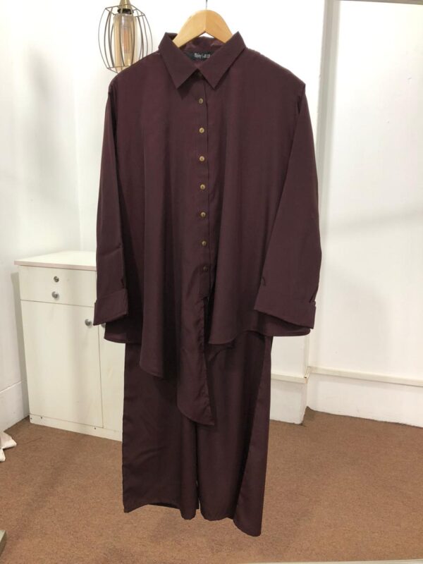 Asymmetric Co-Ord - Burgundy